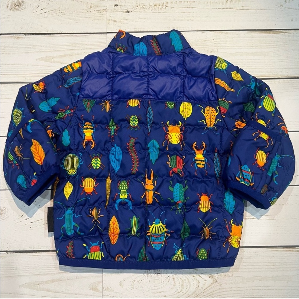 The North Face Thermoball Jacket Infant Baby Bolt Blue Critter Crawl Print 0-3M - Picture 6 of 9
